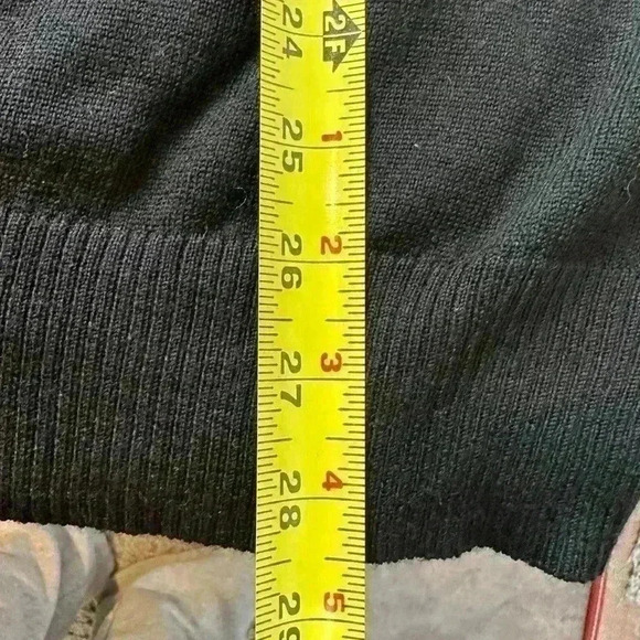 NWT! CALVIN KLEIN Sweater 100% Extra Fine MERINO WOOL BLACK V Neck (XXL) - Picture 5 of 7